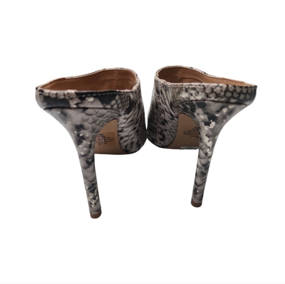 EXPRESS Snakeskin Print Pointed Toe Mules Size 8 - Picture 4 of 7